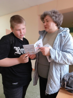 Культорганизатор  Центрального районного Дома культуры провела акцию «Мы против терроризма»