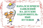 Стартовал   приём заявлений и документов для предоставления путевок в загородные детские оздоровительные лагеря  на период летних каникул 2025 года