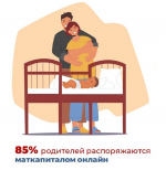 Большинство родителей распоряжается материнским капиталом от Соцфонда онлайн
