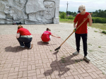 Всероссийский проект «Хранители истории»: лицеисты привели в порядок Памятную Стелу